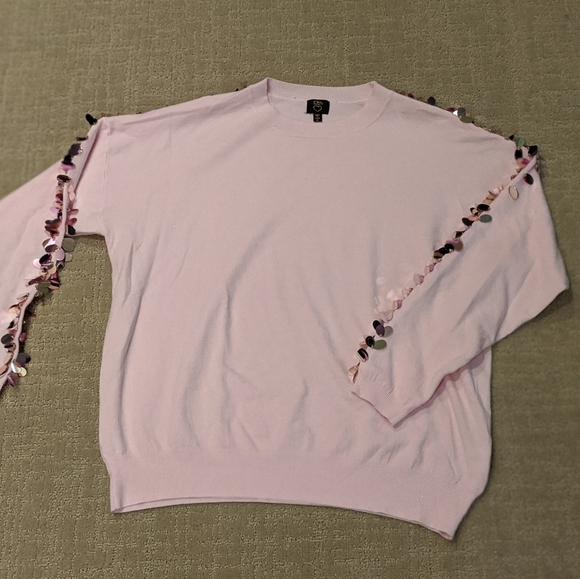 Sequined Shoulder Sweater - Picture 1 of 7